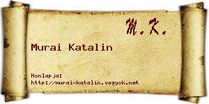 Murai Katalin névjegykártya